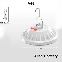 LETMY Luci Da Campeggio Portatili 4 Pezzi - 150 Lumen, Ricaricabili USB, Leggere (20g), Con 4 Modalità Di Illuminazione Per Tenda E Emergenze - 3